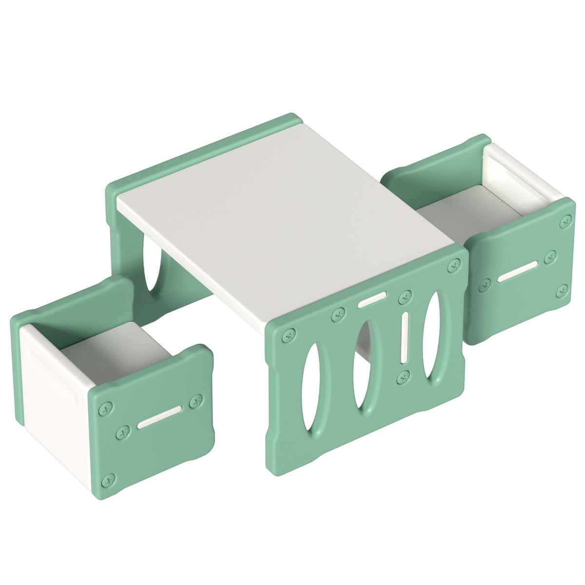 Keezi HDPE Kids' Table & Chairs — 3-Piece Set — product image 3