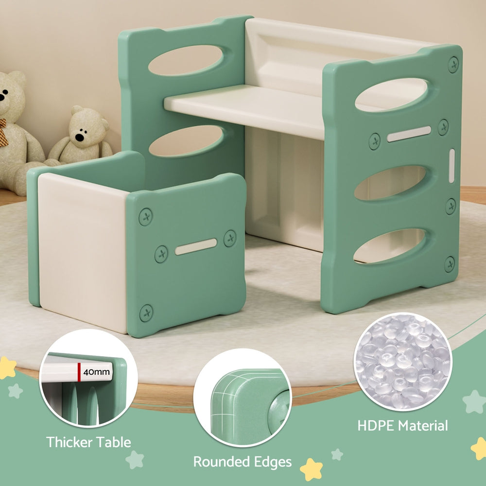 Keezi HDPE Kids' Table & Chairs — 3-Piece Set — product image 5