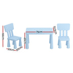 Keezi Kids' Table & 2 Chairs — Blue — product image 2
