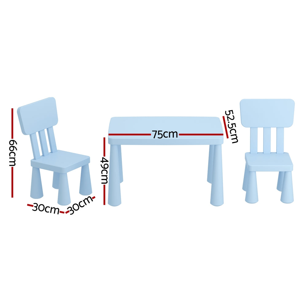 Keezi Kids' Table & 2 Chairs — Blue — product image 2