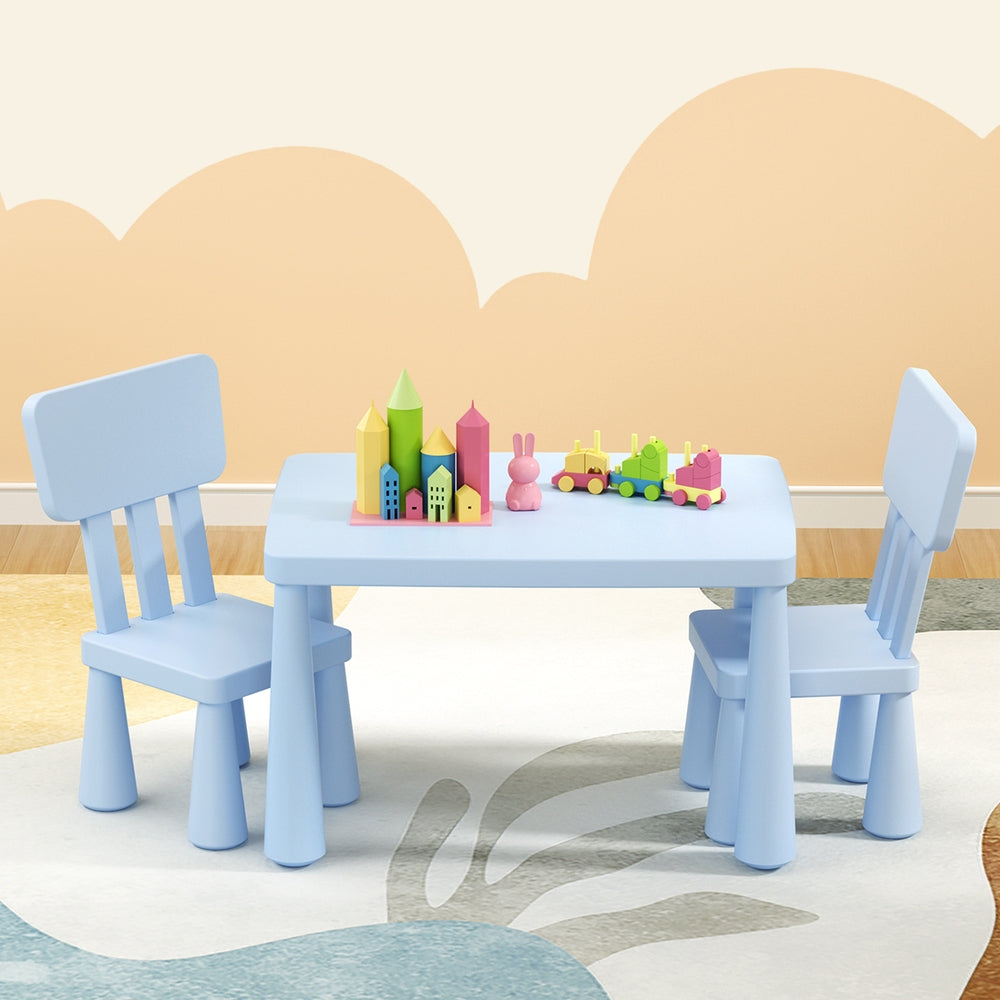 Keezi Kids' Table & 2 Chairs — Blue — product image 7