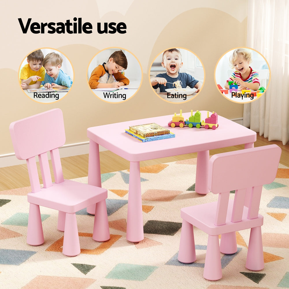 Keezi Kids' Table & 2 Chairs — Pink — product image 4