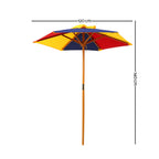 Keezi Kids Wooden Picnic Table Set with Umbrella — product image 3