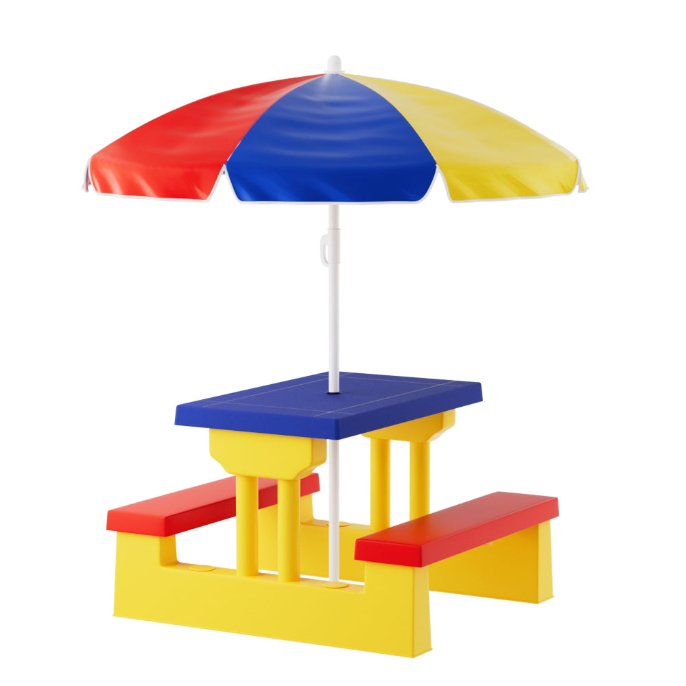 Keezi Kids' Picnic Table & Chairs with Umbrella — product image 1