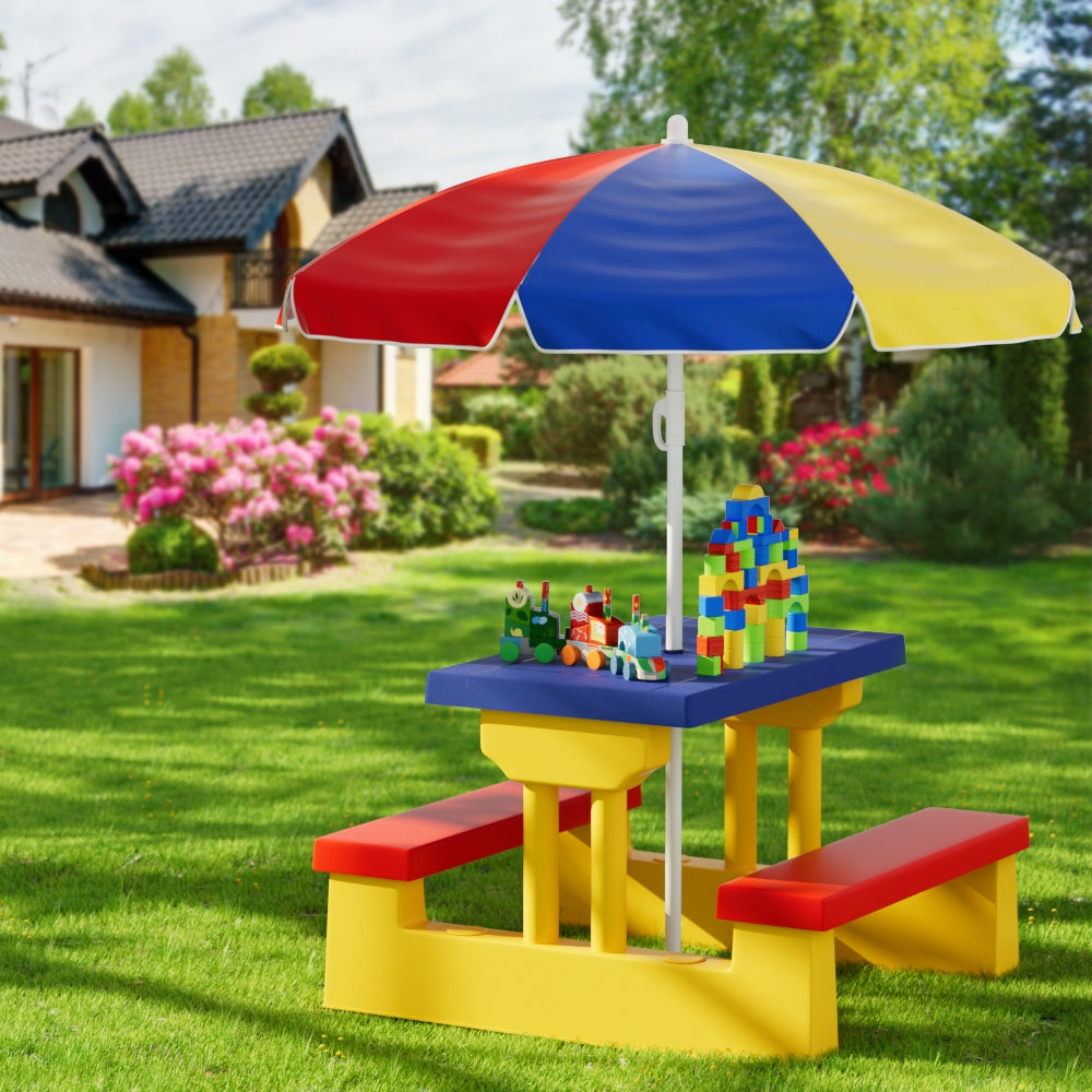 Keezi Kids' Picnic Table & Chairs with Umbrella — product image 7