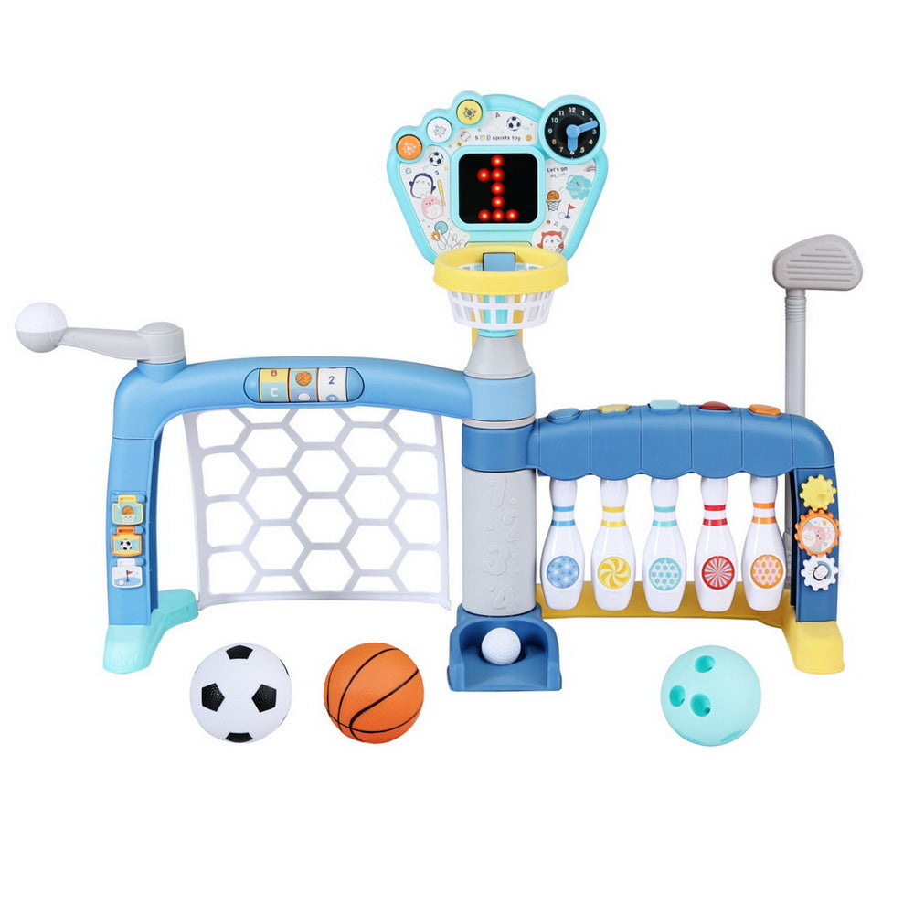 Keezi Basketball, Bowling, Baseball & Golf Play Set — Blue — product image 3