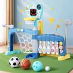 Keezi Basketball, Bowling, Baseball & Golf Play Set — Blue — product image 7