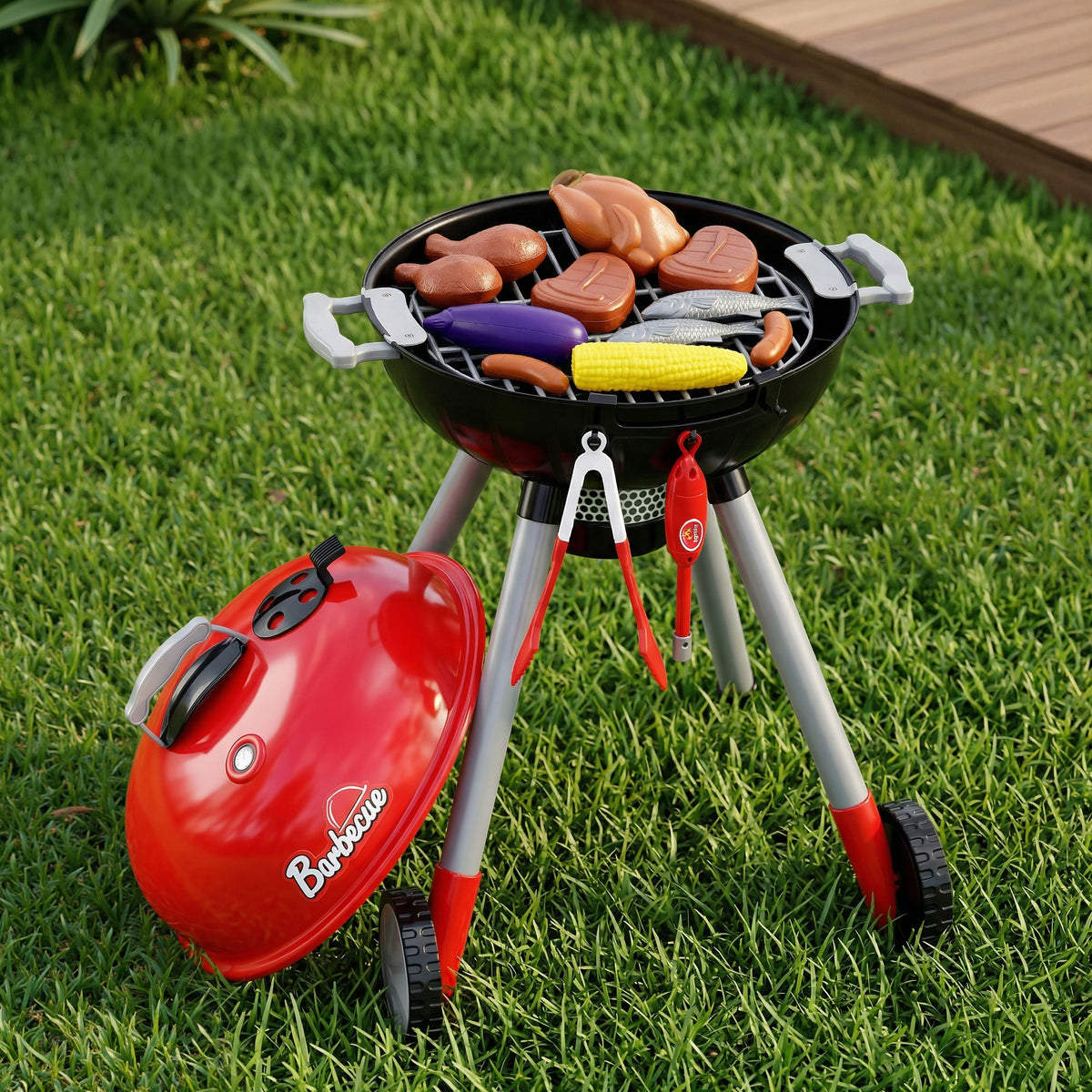 Keezi Pretend BBQ Kitchen & Play Food Set — product image 1