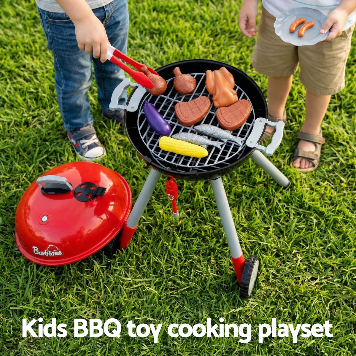 Keezi Pretend BBQ Kitchen & Play Food Set — product image 4