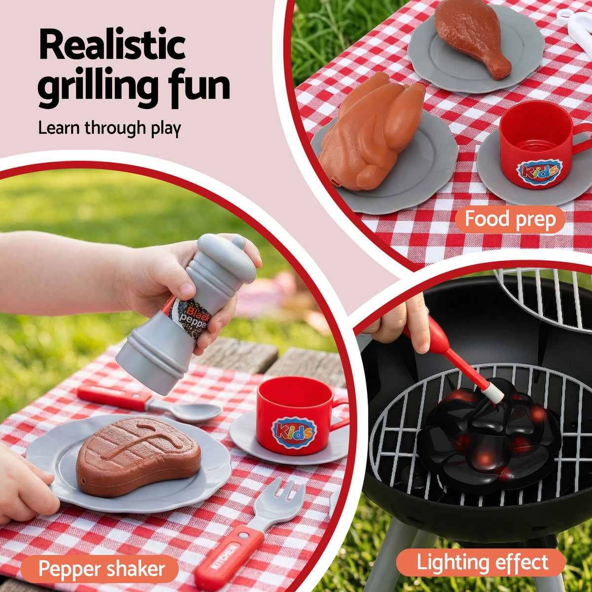 Keezi Pretend BBQ Kitchen & Play Food Set — product image 5