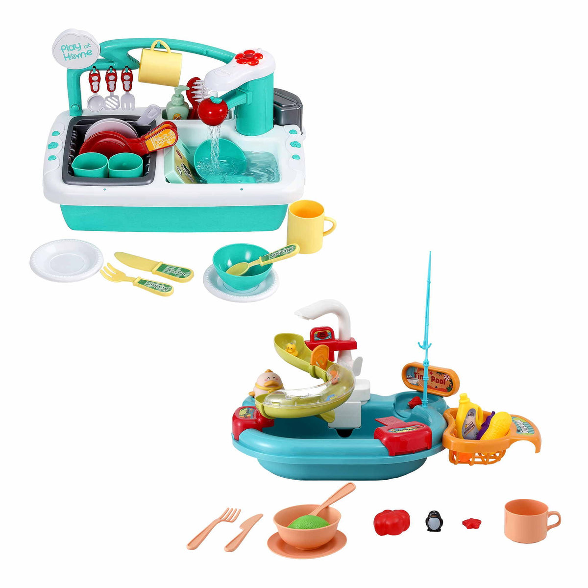 Keezi Play Kitchen Sink & Fishing Game — product image 3