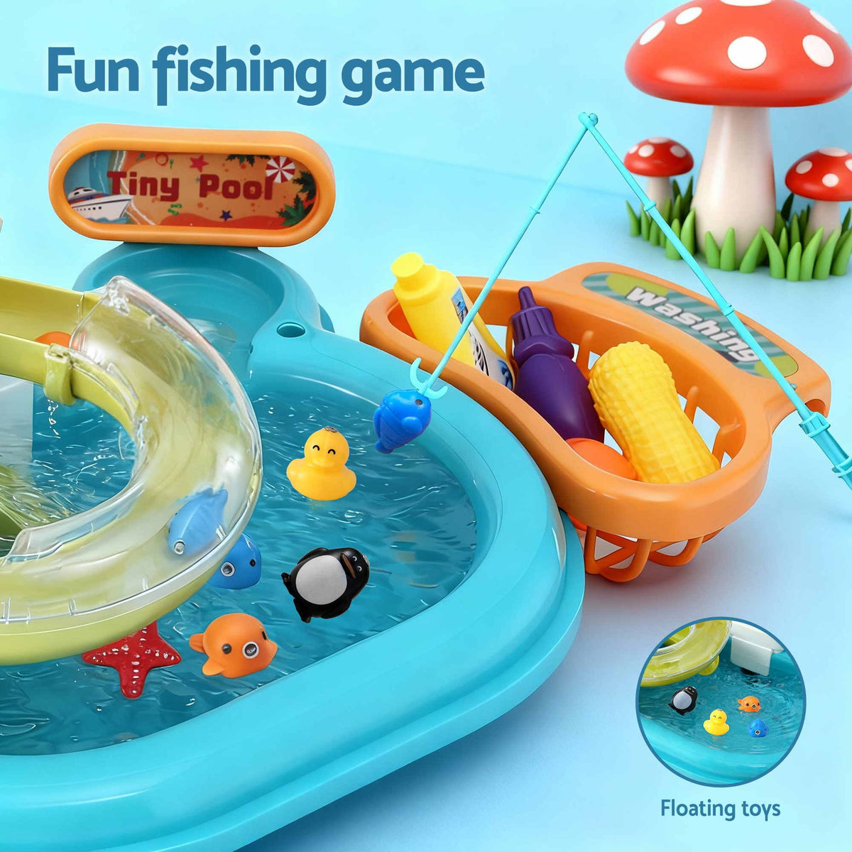 Keezi Play Kitchen Sink & Fishing Game — product image 5