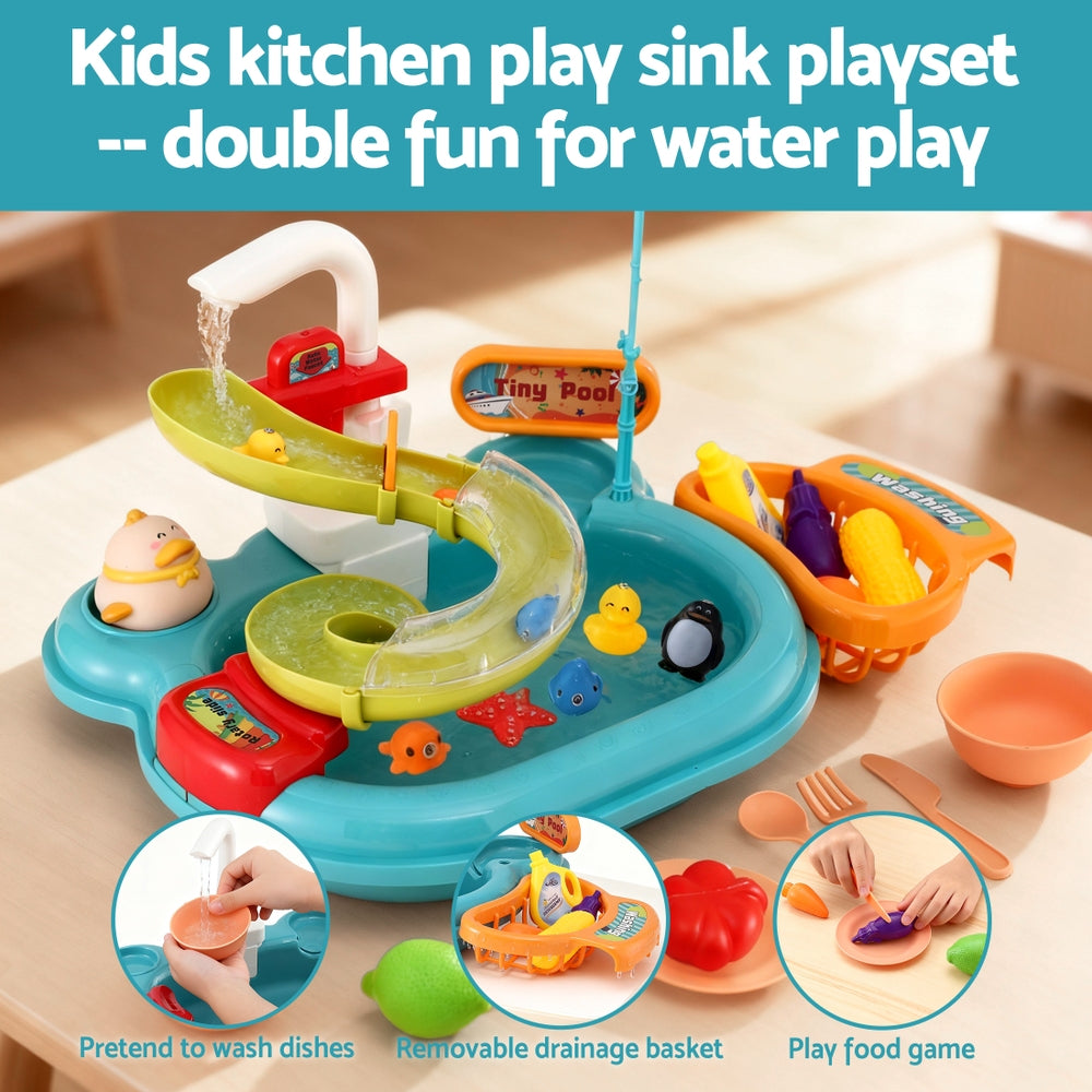 Keezi Play Sink with Tap & Fishing Toys — product image 5