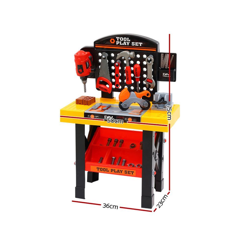 Keezi Pretend Workbench & Tool Set — Black, 54 Pieces — product image 2