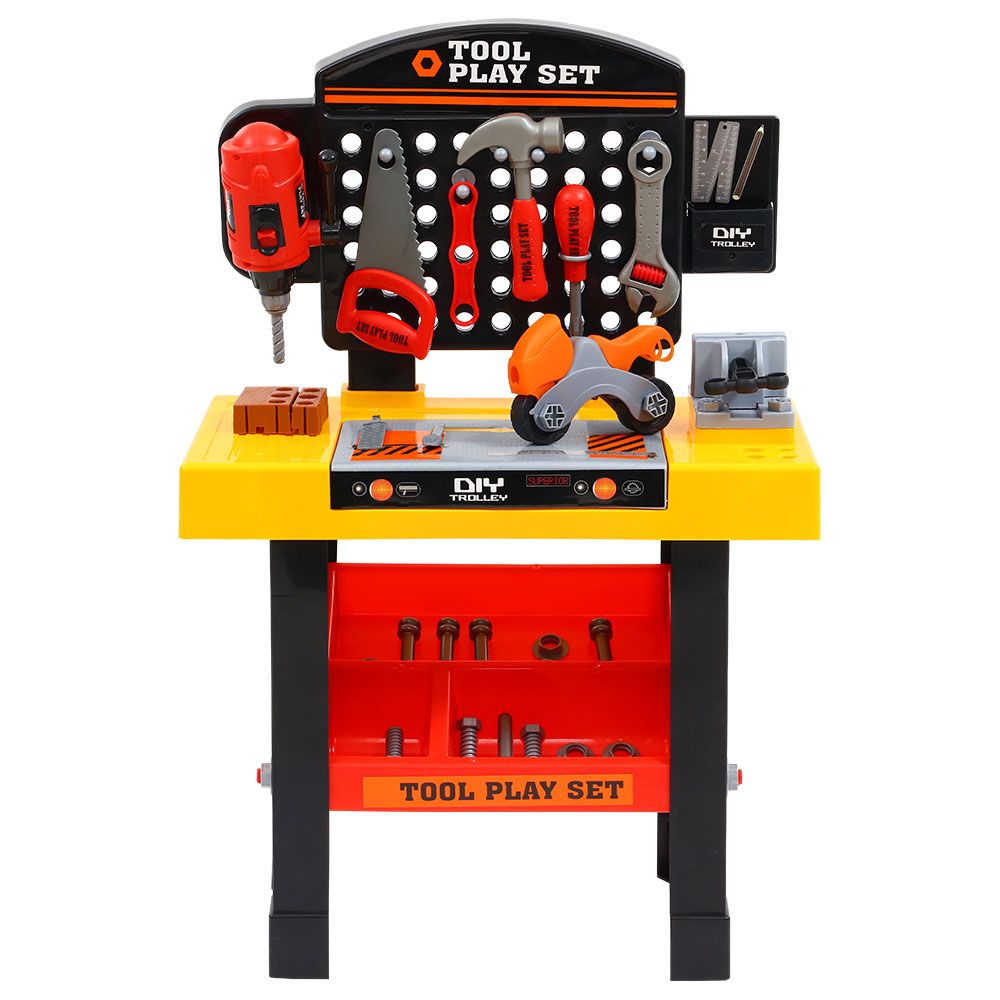 Keezi Pretend Workbench & Tool Set — Black, 54 Pieces — product image 3