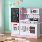 Keezi Wooden Play Kitchen with Blackboard — Pink, 80 cm — product image 7