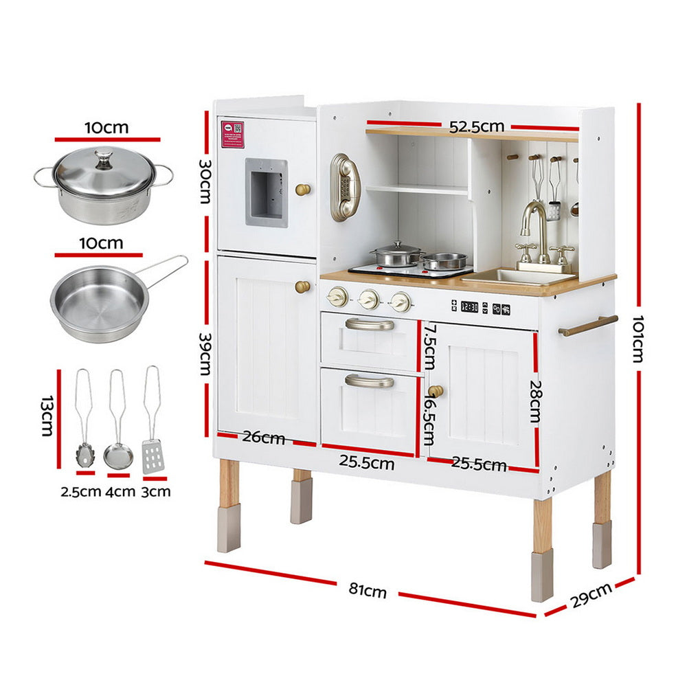 Keezi Wooden Play Kitchen with Storage — Gold — product image 3