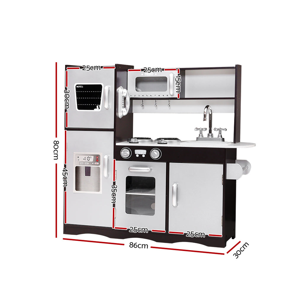 Keezi Wooden Play Kitchen with Stove & Fridge — product image 2