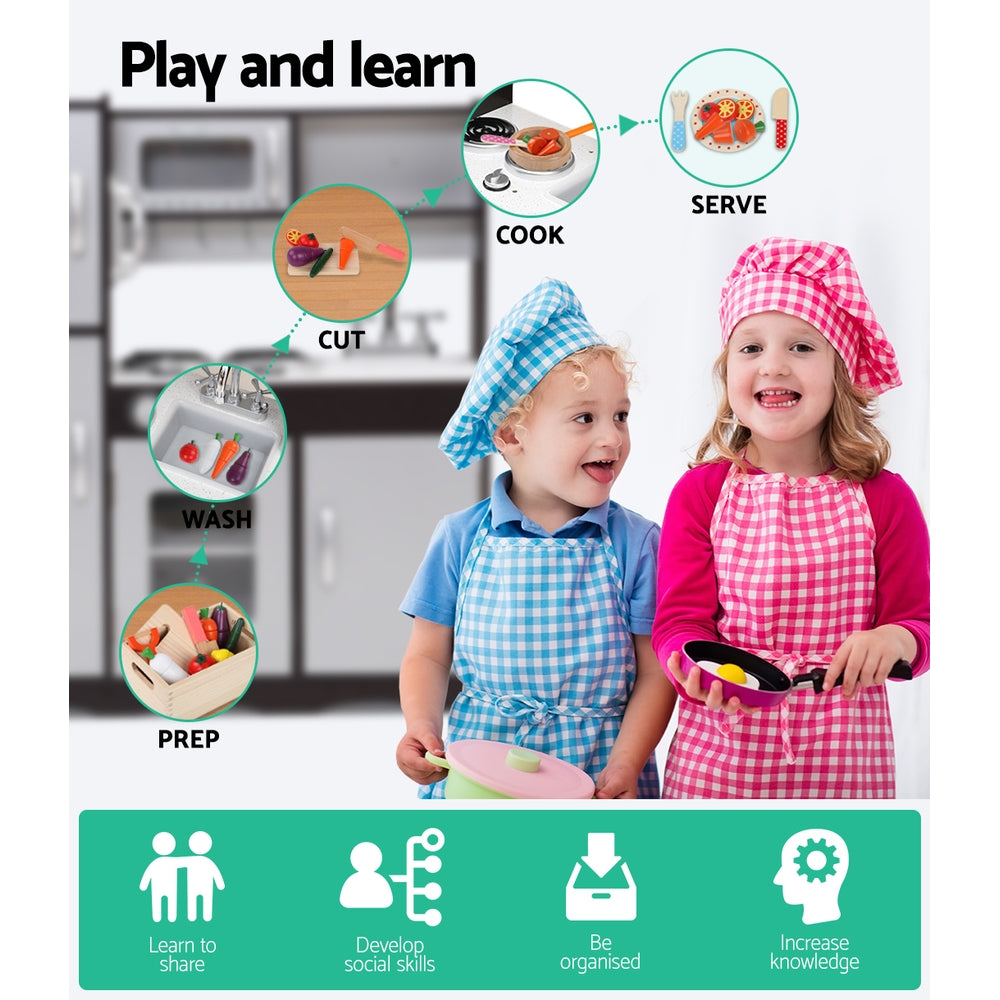 Keezi Wooden Play Kitchen with Stove & Fridge — product image 5