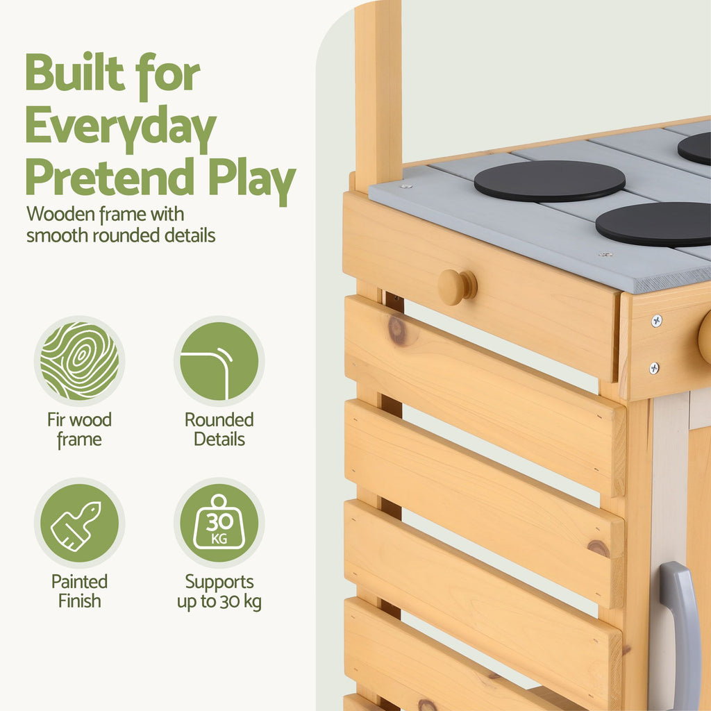 Keezi Wooden Mud Kitchen — 95 cm Tall — product image 7