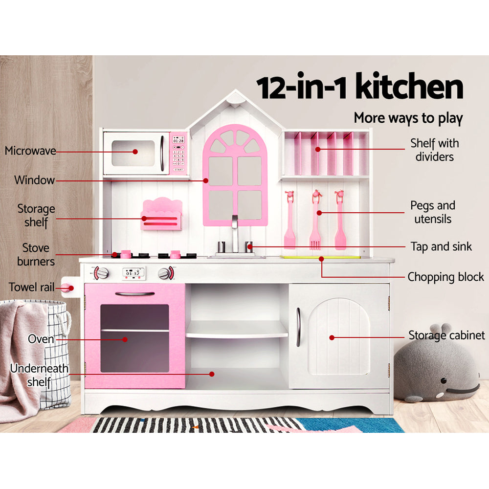 Keezi Wooden Play Kitchen with Storage Cabinet — product image 3