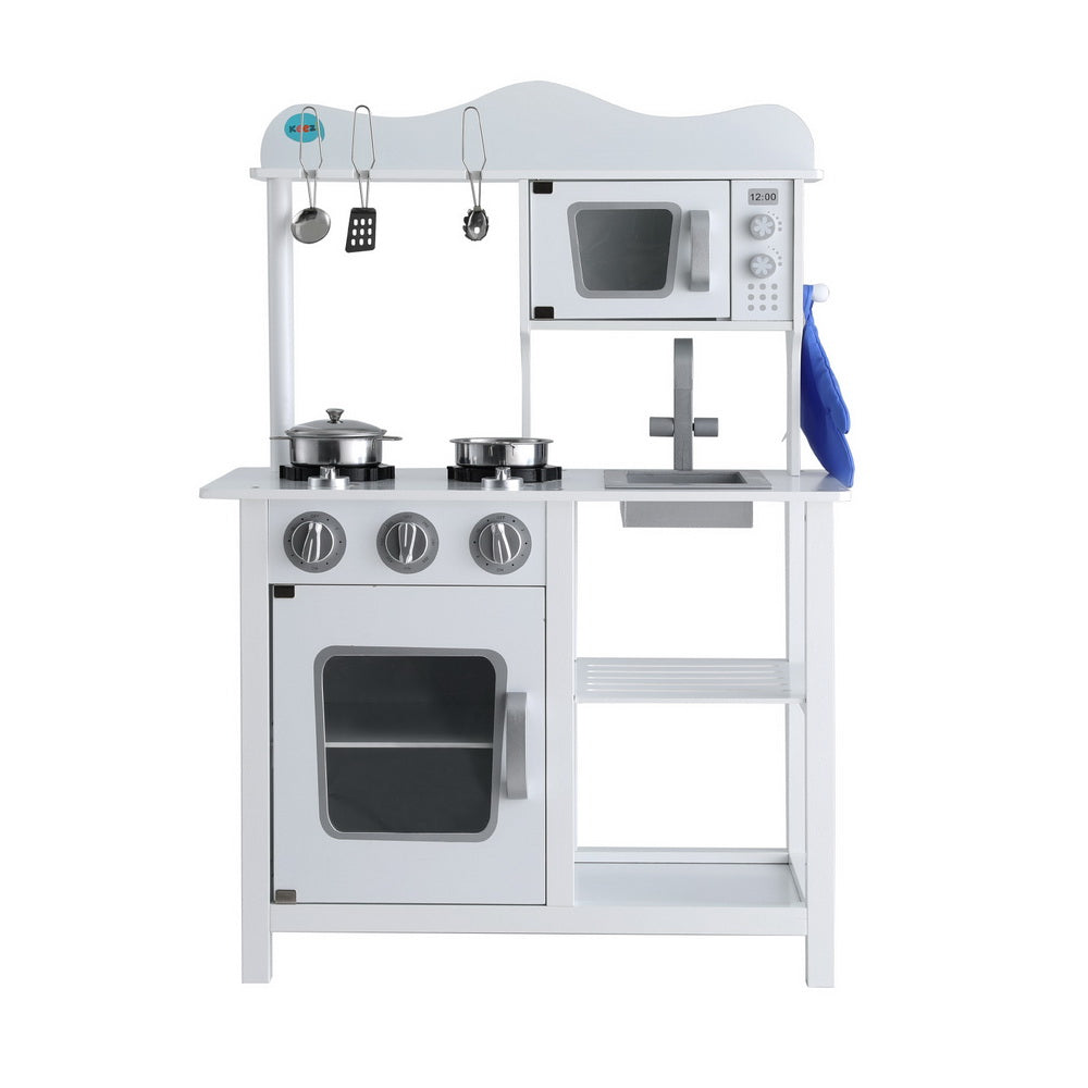 Keezi Wooden Play Kitchen with Cookware & Play Food — product image 3