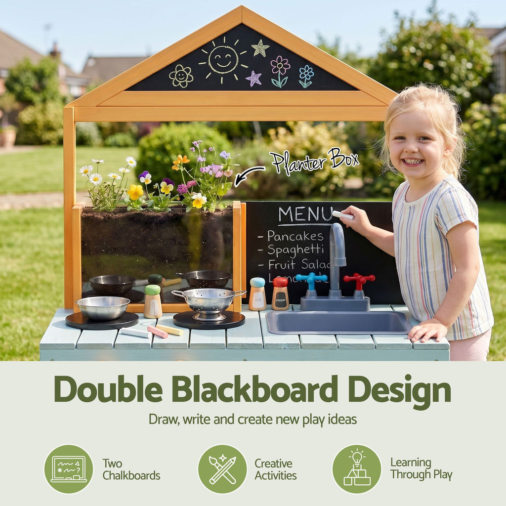 Keezi Mud Kitchen with Blackboard — 110 cm — product image 8
