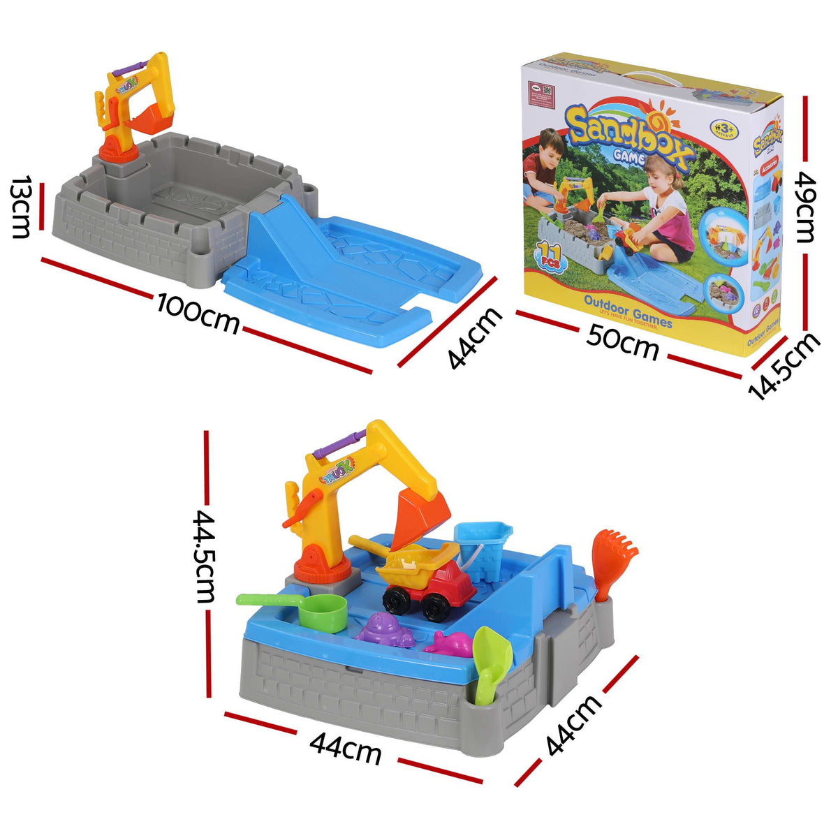 Keezi Excavator Sand & Water Play Table — 2-in-1