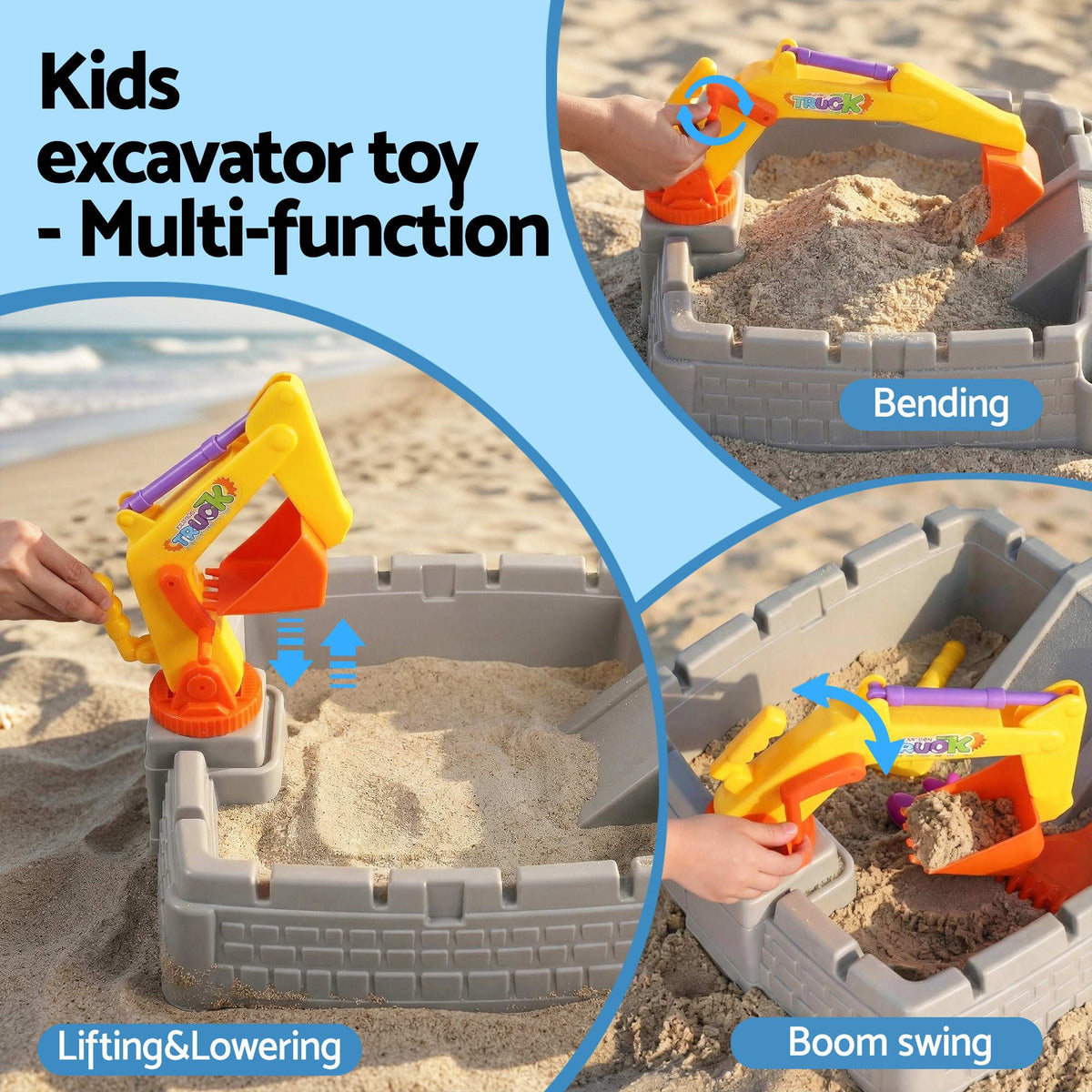 Keezi Excavator Sand & Water Play Table — 2-in-1