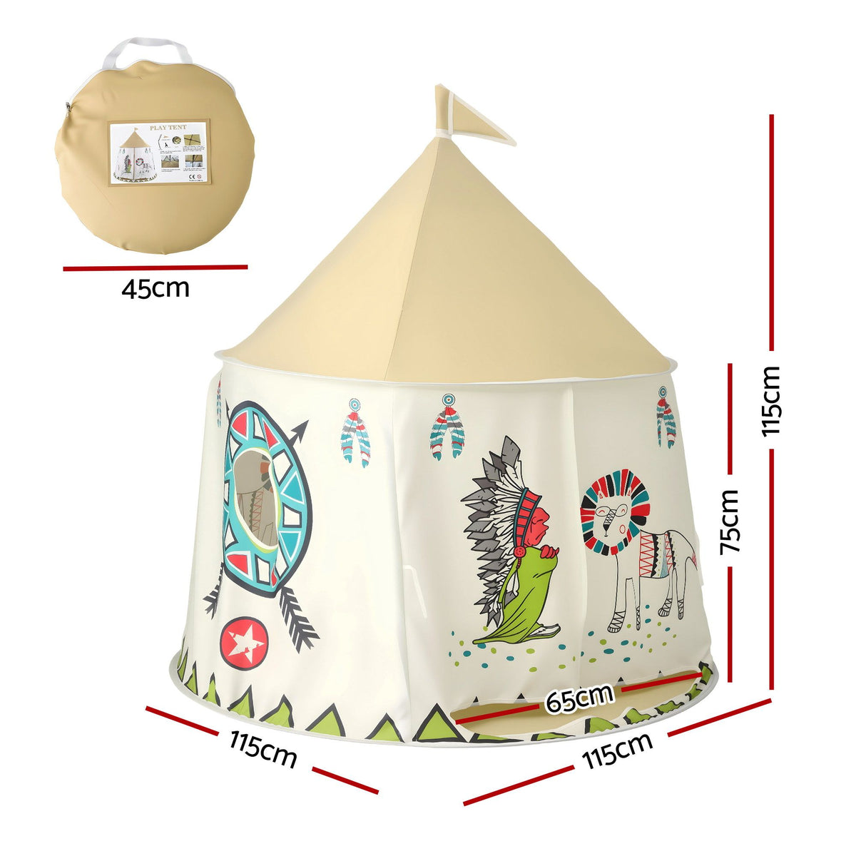 Keezi Castle Play Tent with Carry Bag