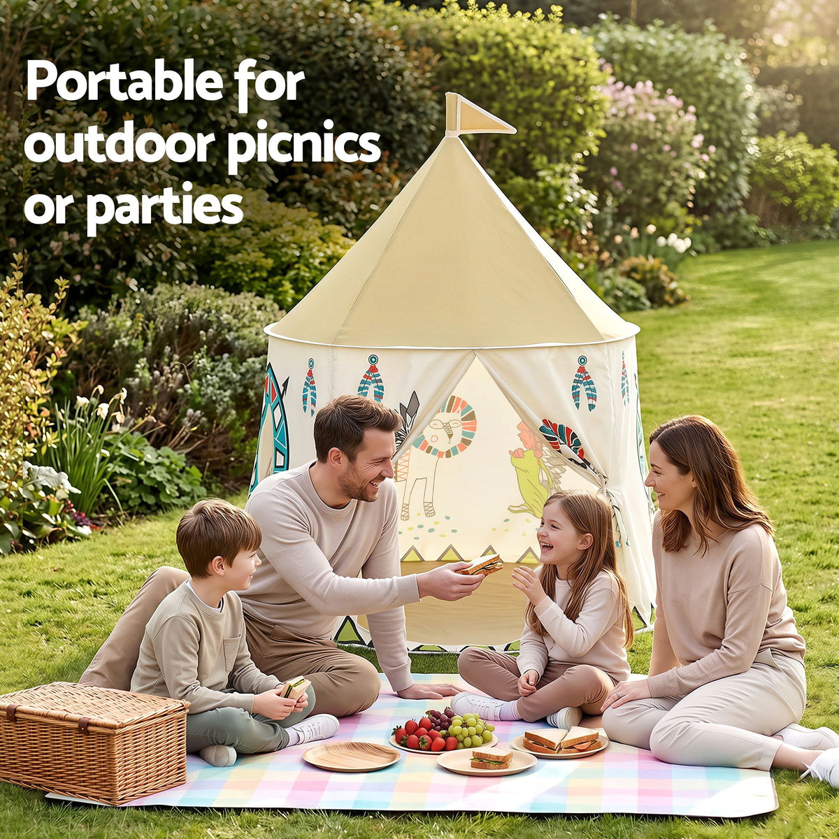 Keezi Castle Play Tent with Carry Bag