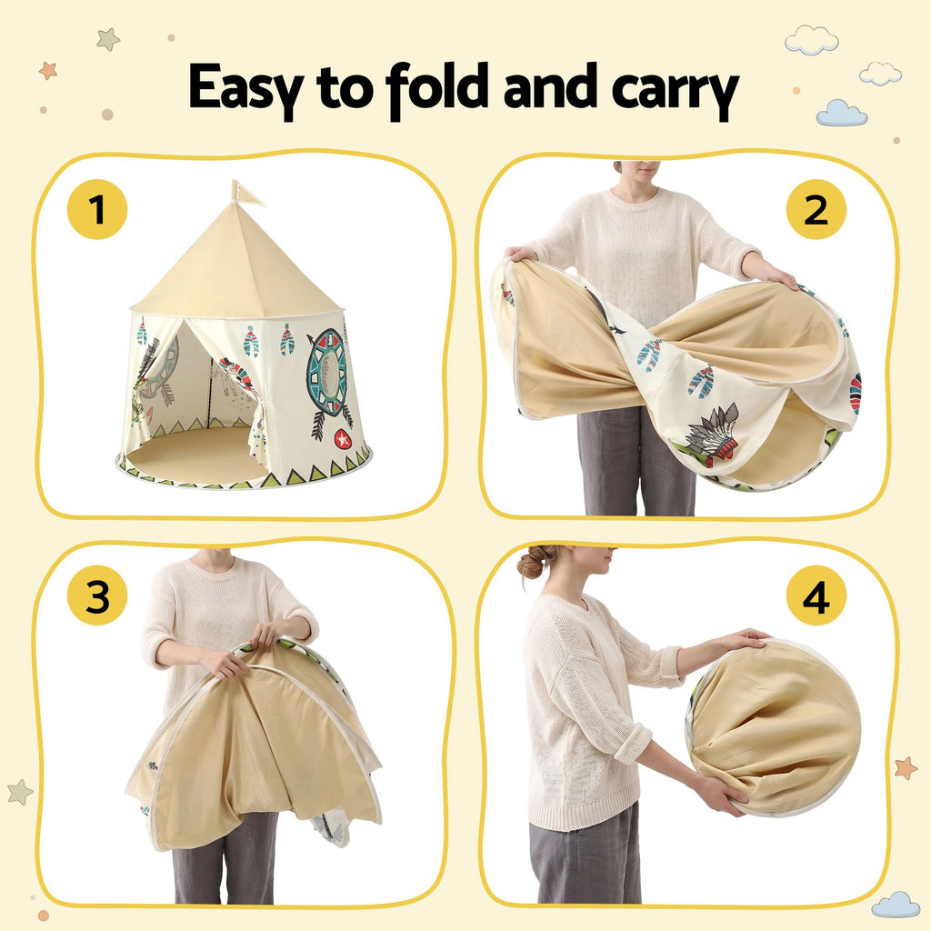 Keezi Castle Play Tent with Carry Bag