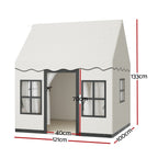 Keezi Play Tent with Star Lights & Floor Mat — White