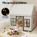 Keezi Play Tent with Star Lights & Floor Mat — White