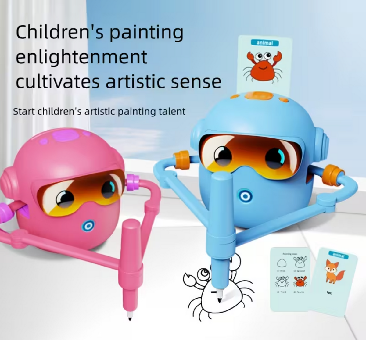 Kids Automatic Drawing Robot with 100 Cards – Ages 3+ — product image 2