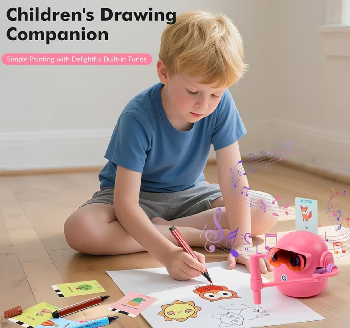 Kids Automatic Drawing Robot with 100 Cards – Ages 3+ — product image 3