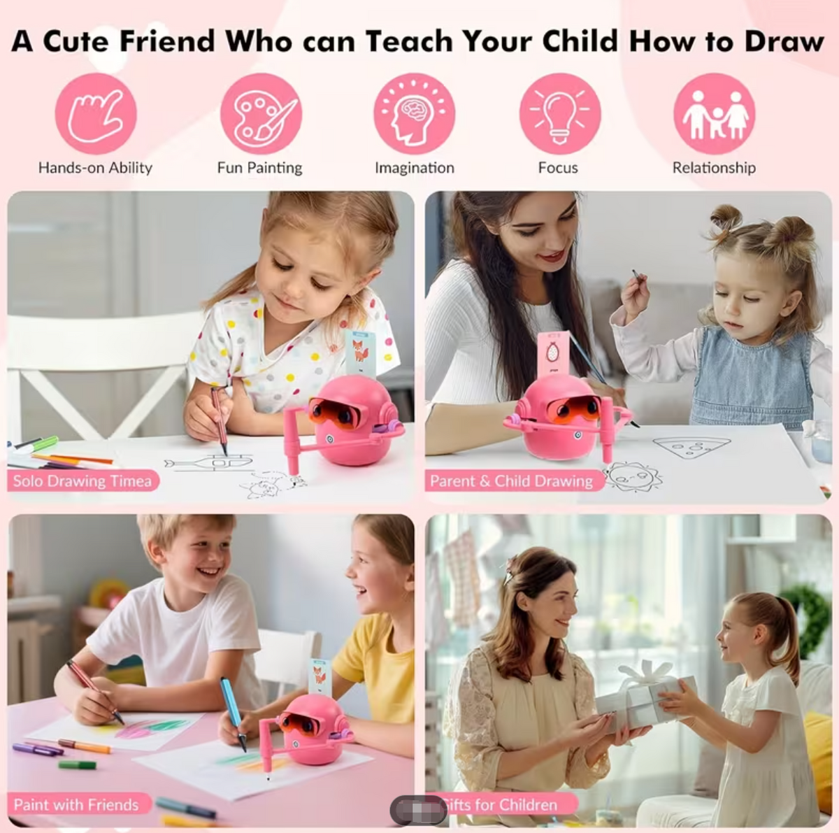 Kids Automatic Drawing Robot with 100 Cards – Ages 3+ — product image 4