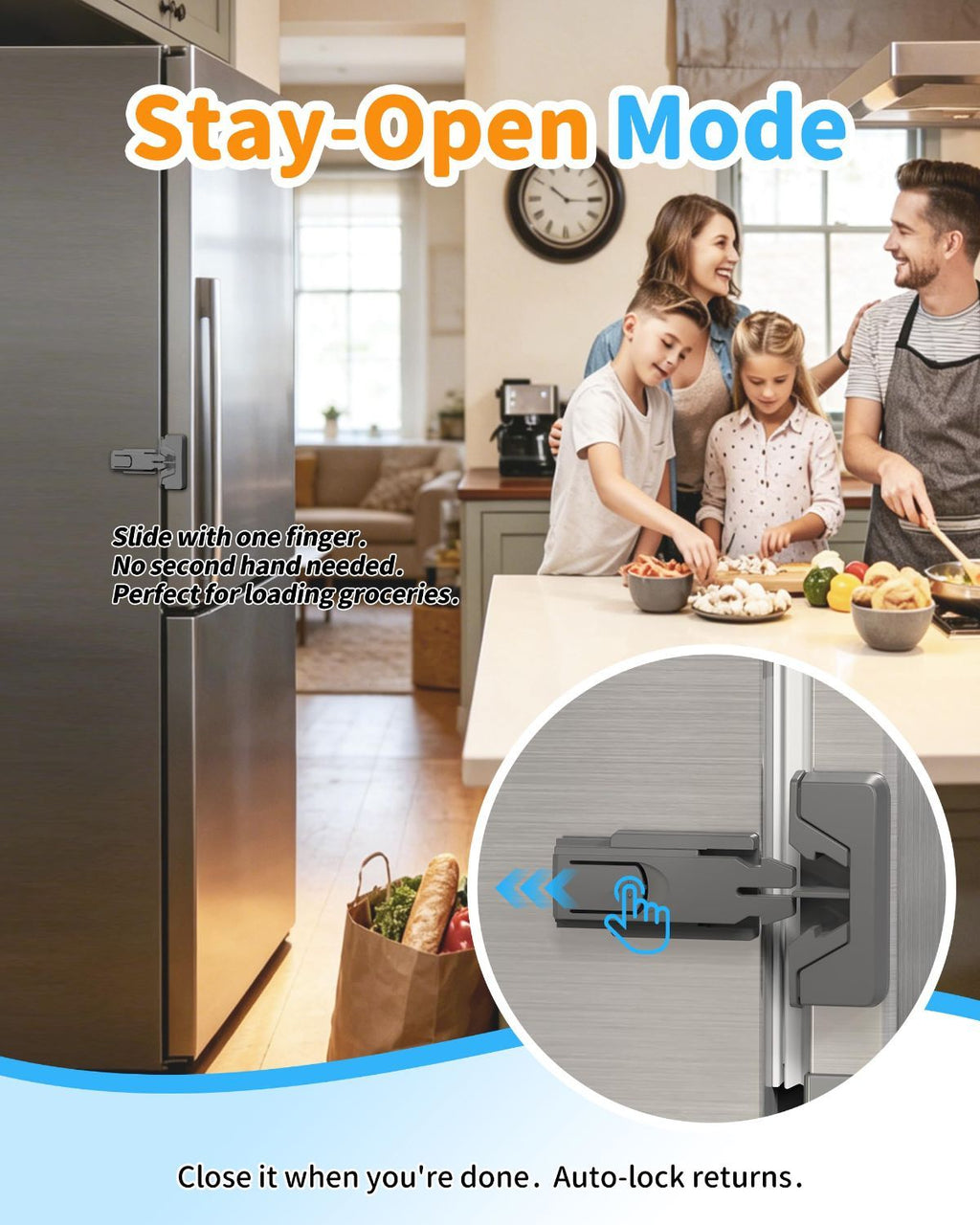Child Safety Fridge Lock – Grey, 2-Pack — product image 6