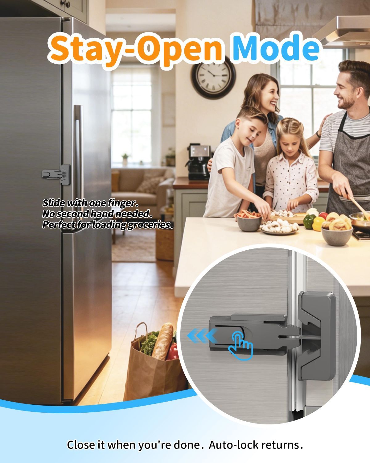 Child Safety Fridge Lock – Grey, 2-Pack — product image 6