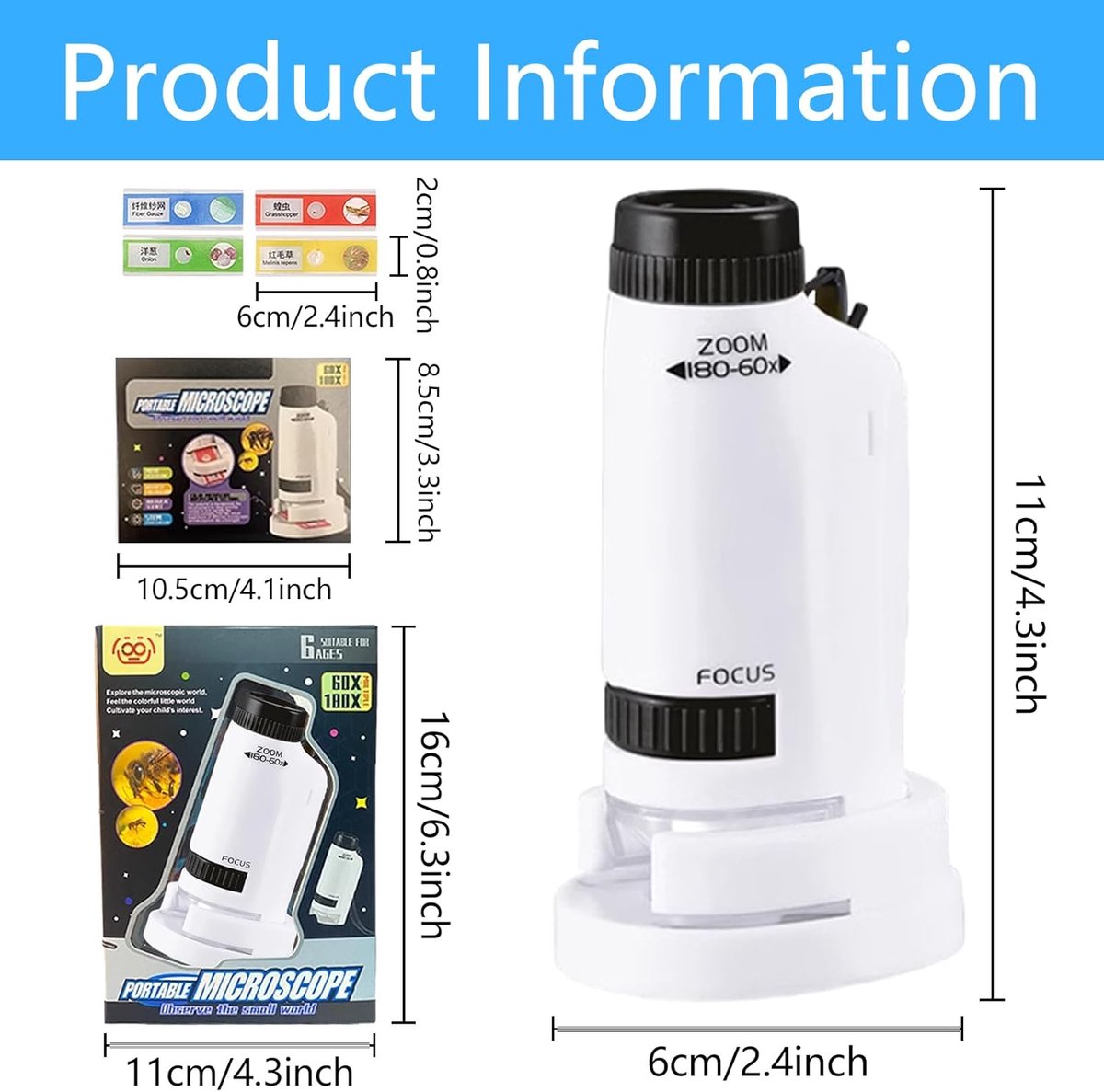 Kids' Pocket Microscope — 60×–180× — product image 2
