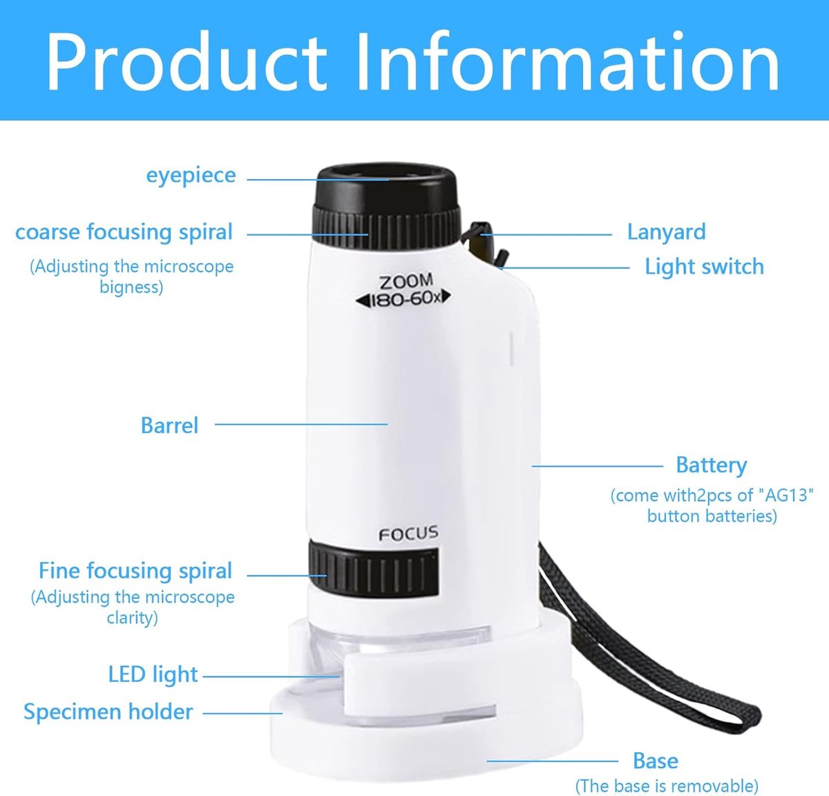 Kids' Pocket Microscope — 60×–180× — product image 3
