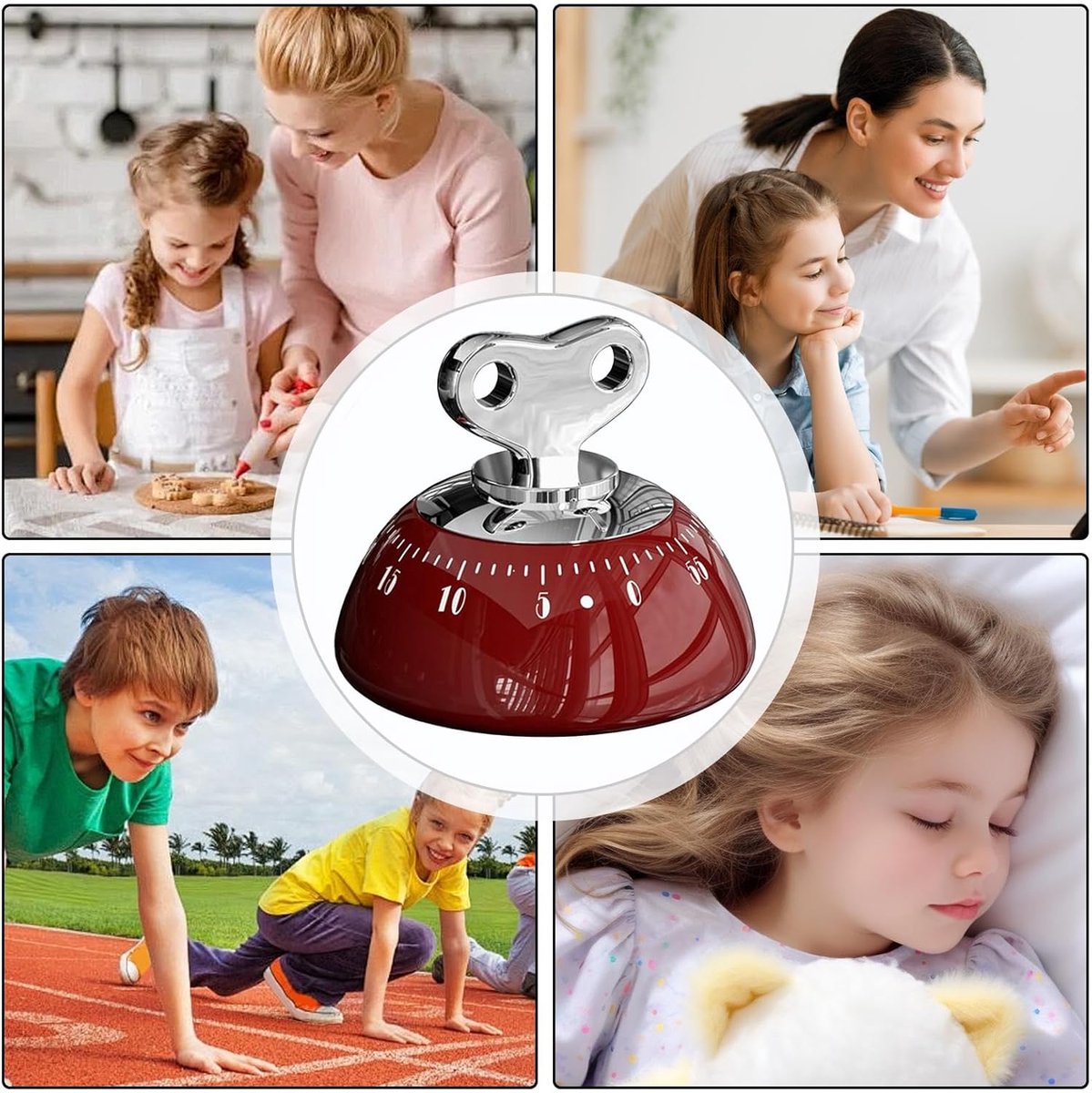 Kids' Countdown Learning Timer — Red — product image 3