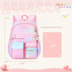 School Backpack with Reflective Strap — Purple — product image 3