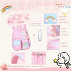 School Backpack with Reflective Strap — Purple — product image 5
