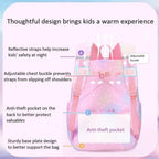 School Backpack with Reflective Strap — Purple — product image 7