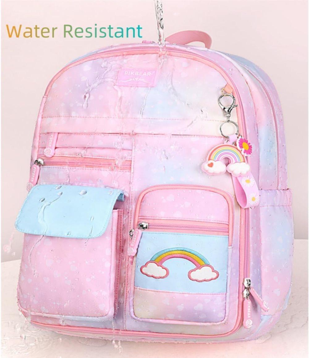 School Backpack with Reflective Strap — Purple — product image 11