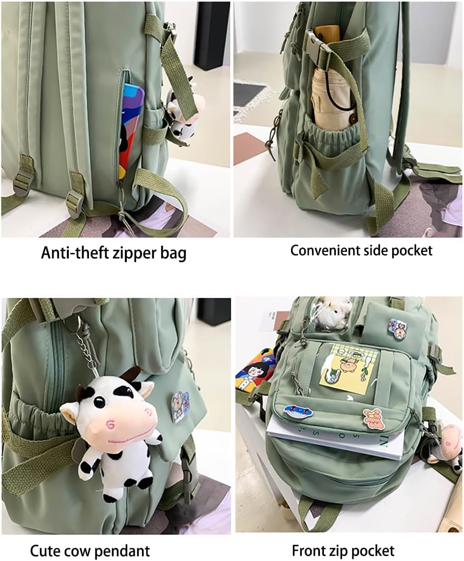 Kids' Backpack with Accessories — Green, 43 × 31 cm — product image 4