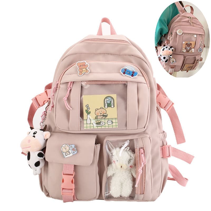 Kids' Backpack with Accessories — Pink, 43 × 31 cm — product image 1