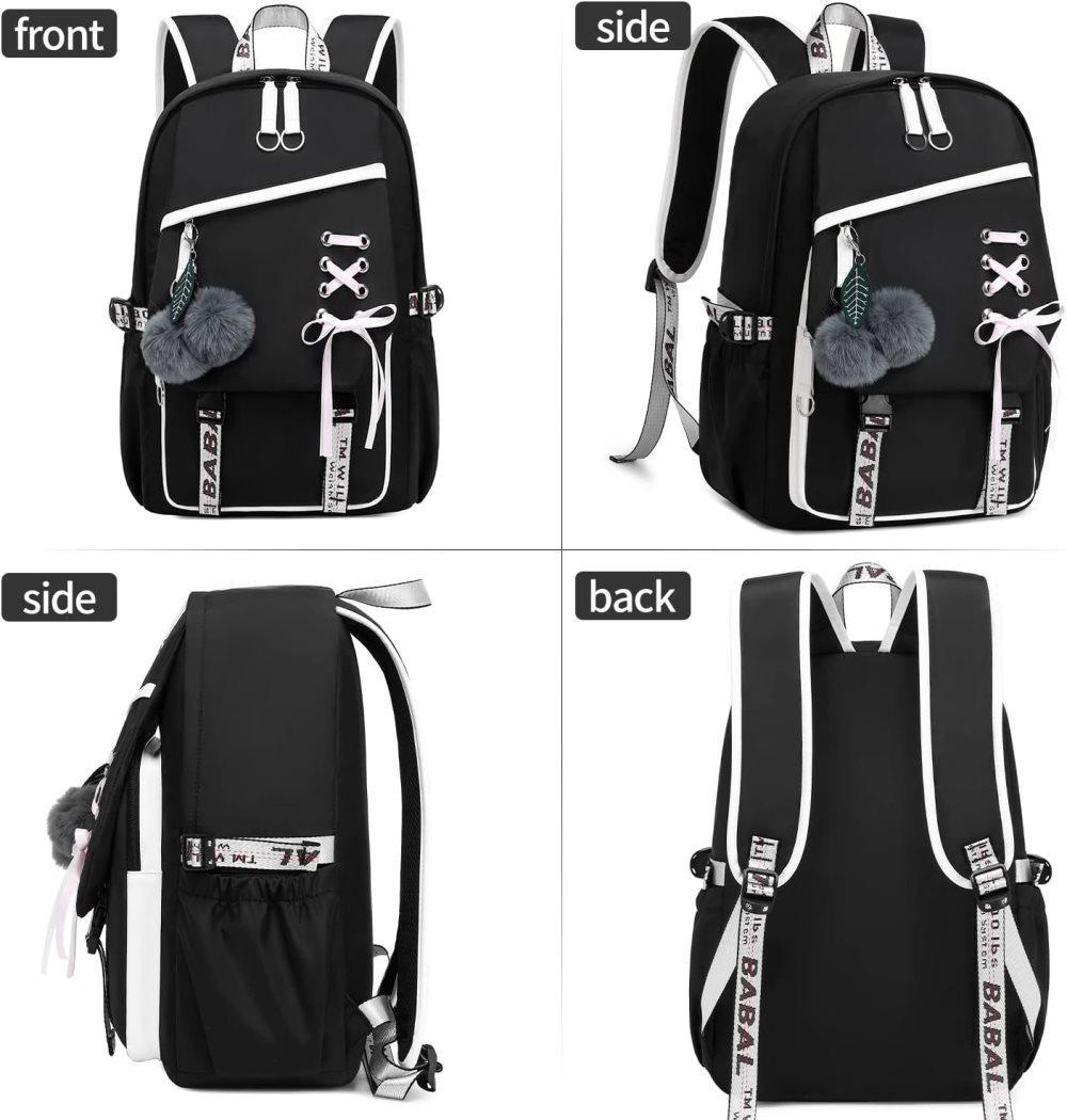 Kids' School Backpack — Black — product image 3
