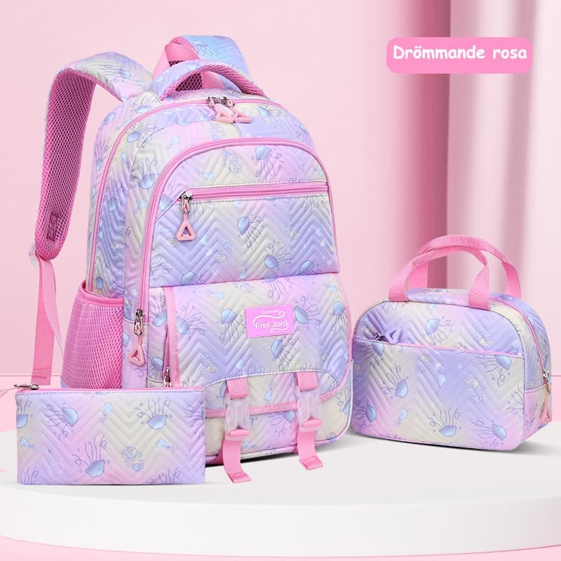 School Backpack, Lunch Bag & Pencil Case — Pink, 3-Piece Set — product image 2